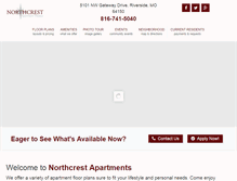 Tablet Screenshot of northcrest-apartments.com